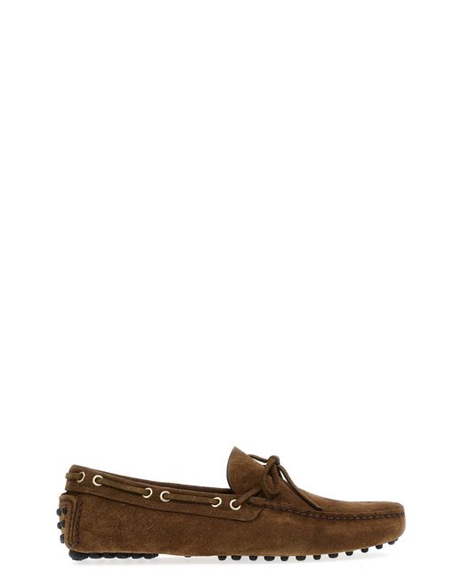 Car Shoe Suede Loafers Brown for men
