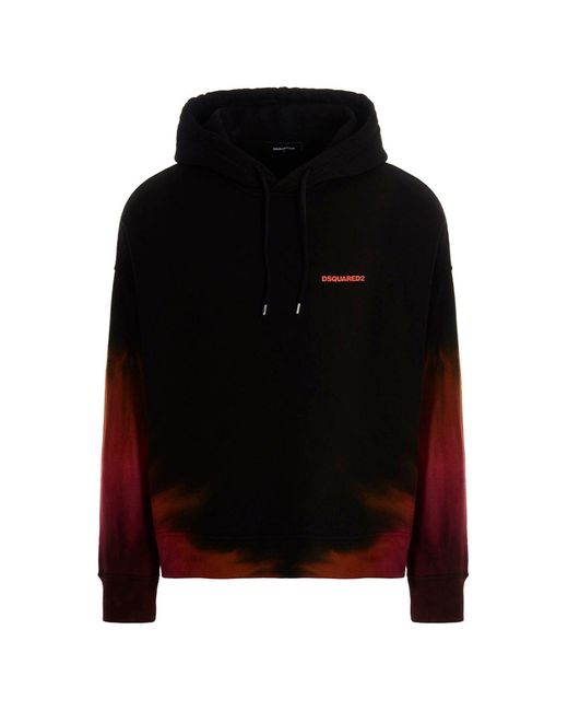 DSquared² Black 'D2 Flame' Hoodie for men