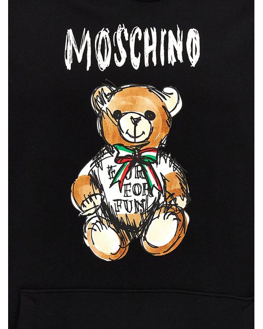 Moschino Black Archive Teddy Sweatshirt for men