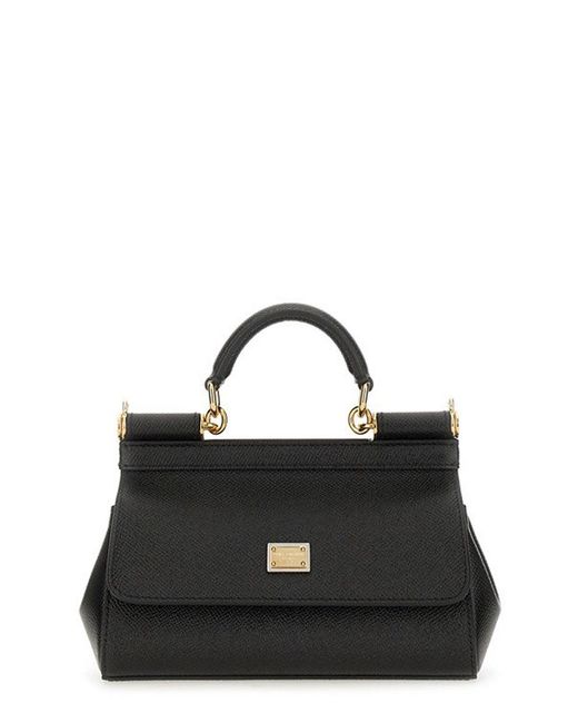 Dolce & Gabbana Black Sicily Small Tote Bag