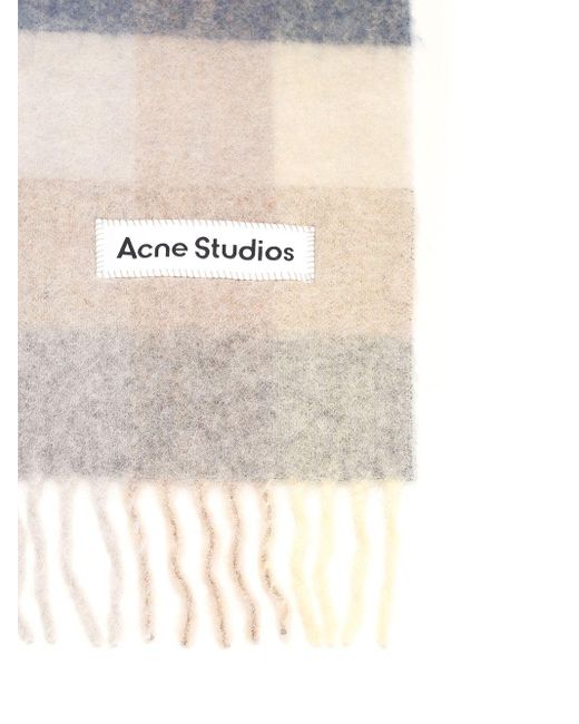 Acne White Fringed Scarf Scarves And Foulards