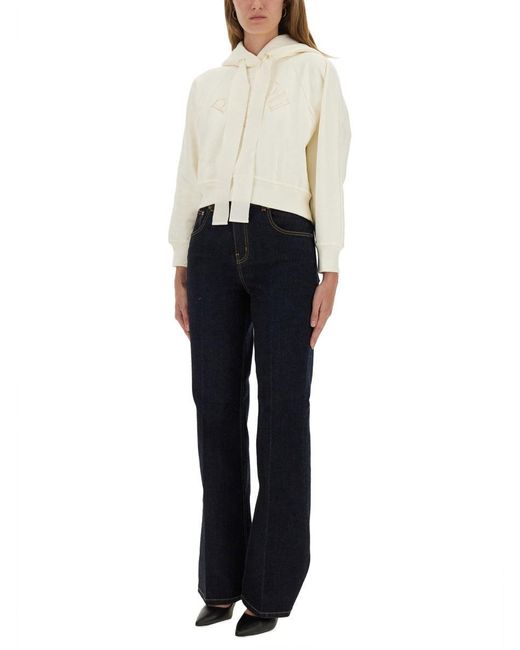 Patou White Logo Hoodie