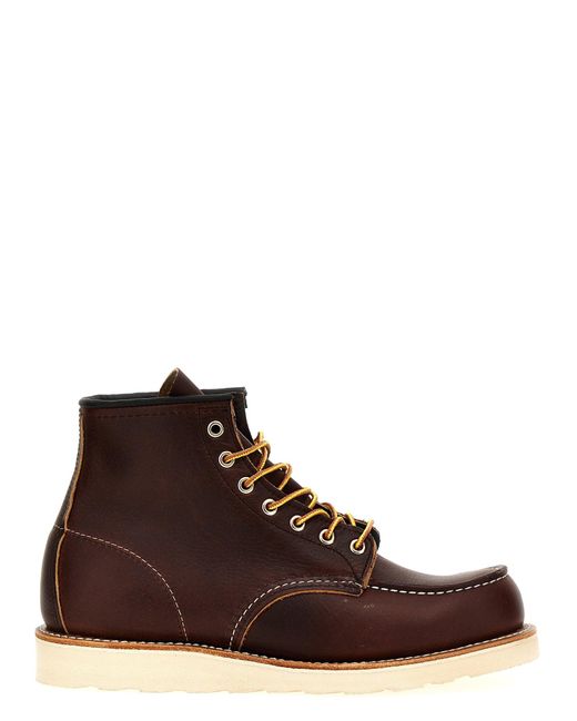 Red Wing Brown Classic Moc Boots, Ankle Boots for men