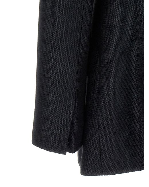 Chloé Black Double Breast Silk & Wool Jacket
