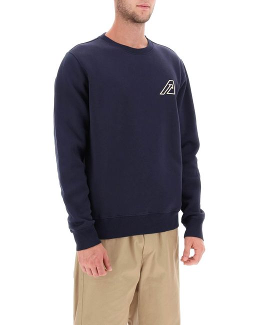 Autry Blue Icon Crewneck Sweatshirt for men