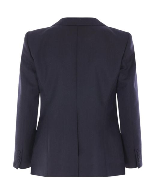 Dries Van Noten Blue Beaura Double-Breasted Wool Jacket
