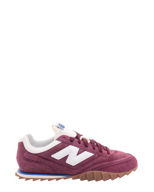 New Balance Purple Leather Lace-up Sneakers for men