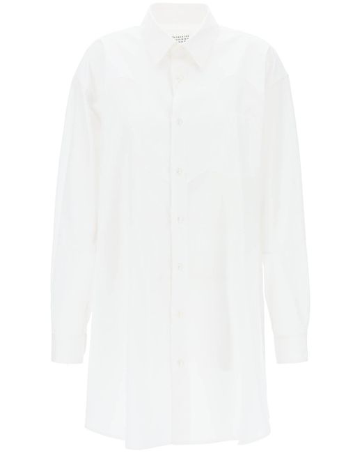 Maison Margiela White Poplin Shirt Dress
