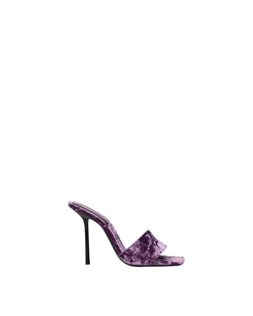 Saint Laurent Purple Sandals Baliqua Velvet Mauve