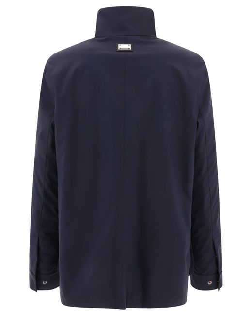Dolce & Gabbana Blue Technical Fabric Safari Jacket For Ss24 for men