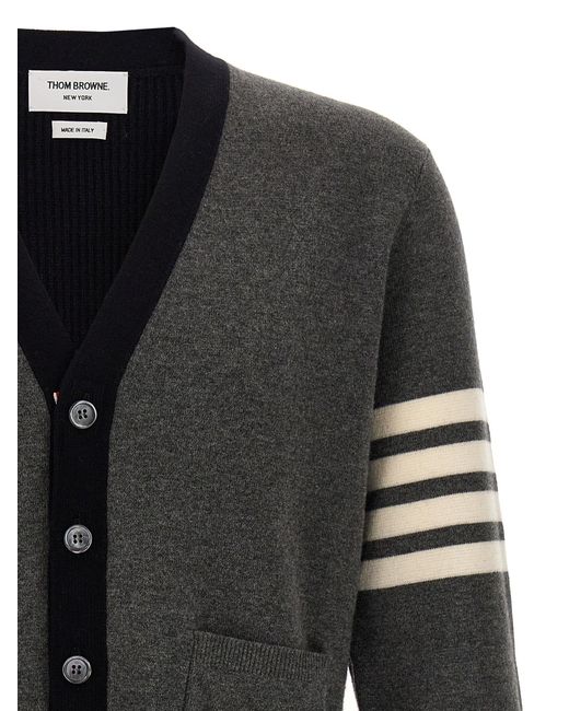Thom Browne Black 4 Bar' Cardigan for men