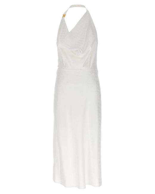 All Over Logo Dress Abiti Bianco di Elisabetta Franchi in White