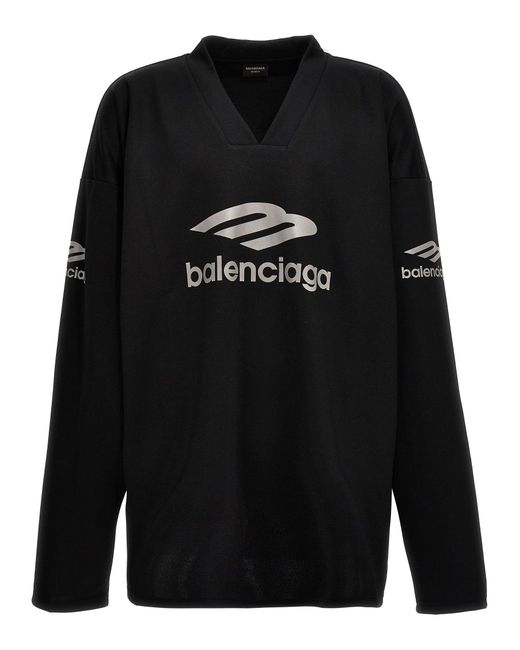 Balenciaga Black "3b Sports Icon Ski" T-shirt for men