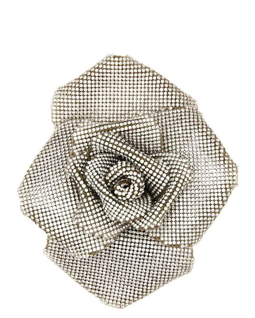 GIUSEPPE DI MORABITO Crystal Flower Brooch Jewelry in Gray | Lyst