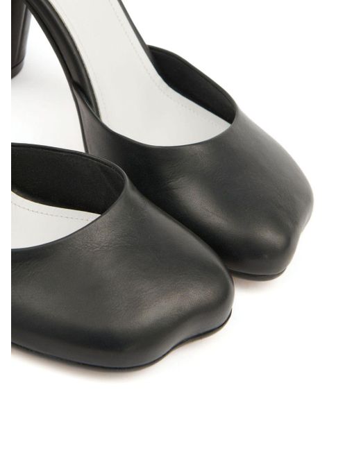 MM6 by Maison Martin Margiela Black Leather Pumps