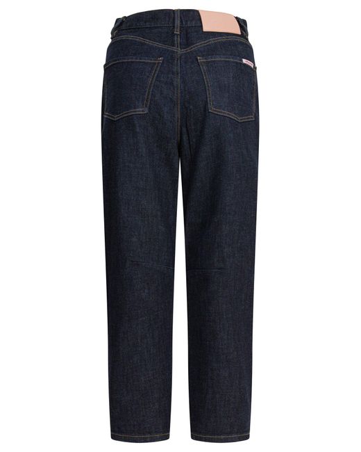 Barrel Leg Jeans Blu-Donna di Self-Portrait in Blue