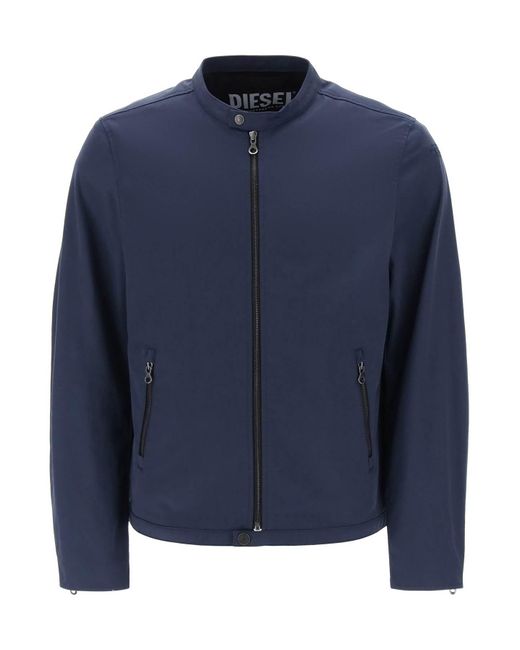DIESEL Blue 'J-Glory' Nylon Twill Jacket for men