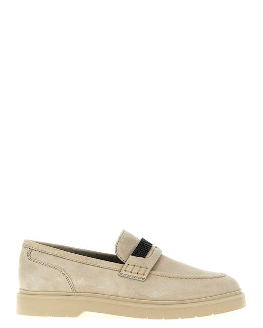 Monile Sneakers Beige di Brunello Cucinelli in White