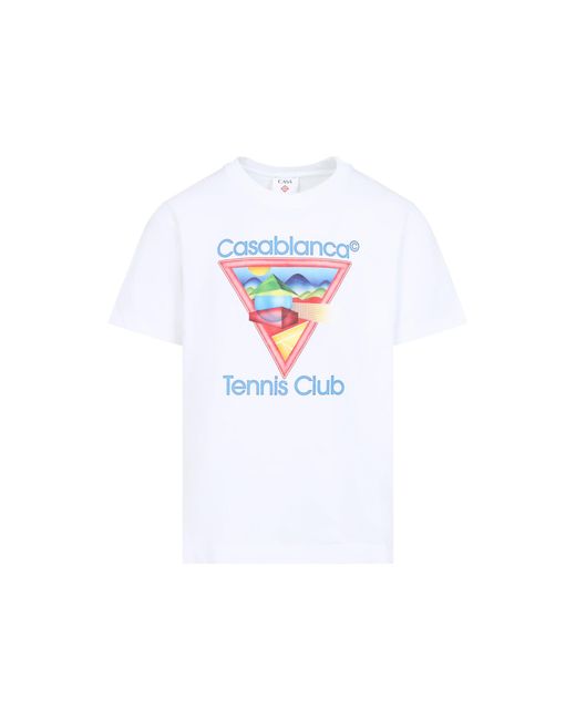 Casablanca White Organic Cotton Tennis Club Icon T-Shirt for men