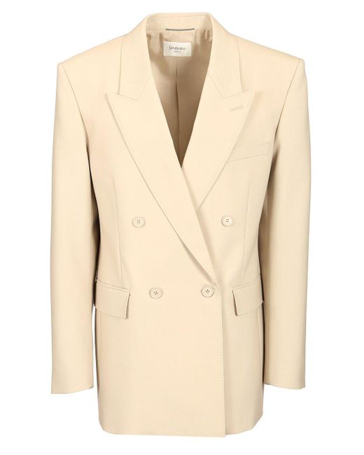Saint Laurent Natural Light Wool Jacket Jackets for men