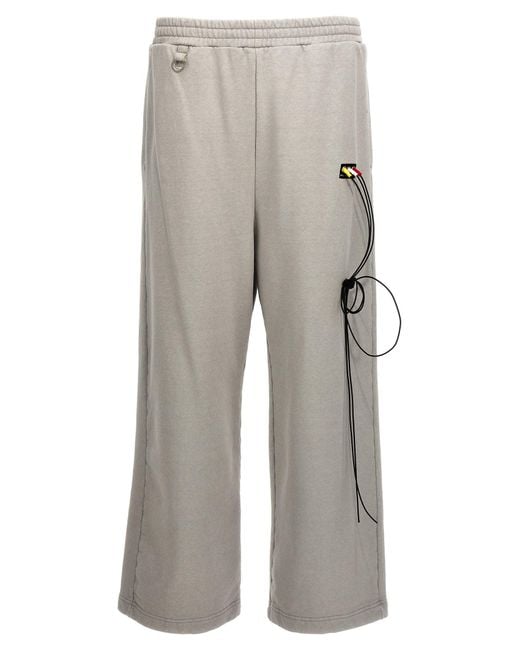 Doublet Gray Rca Cable Embroidery Pants for men