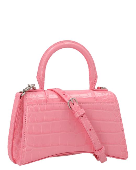 Balenciaga Hourglass Xs Hand Bags in Pink | Lyst
