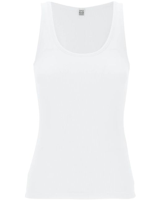 Totême  White Toteme "Ribbed Jersey Tank Top With
