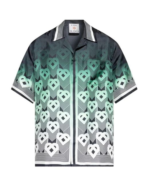Camicia Con Monogramma-Uomo di Casablanca in Green da Uomo