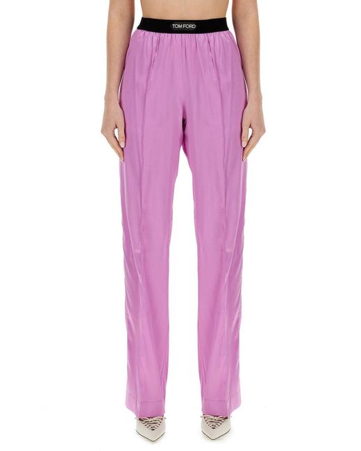 Pants With Logo-Donna di Tom Ford in Purple