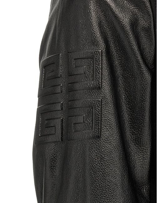 Givenchy Black Cropped Logo Bomber Jacket Casual Jackets, Parka