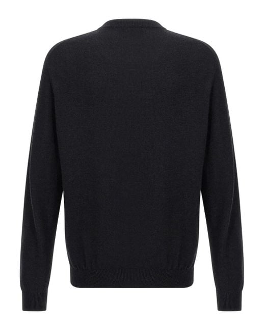 Fendi Blue Embossed Ff Detail Wool Jumper for men