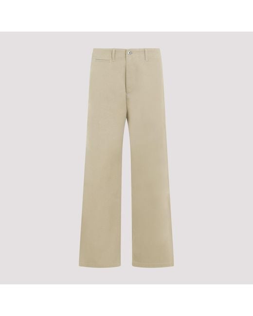 Hunter Cotton Trousers-Uomo di Burberry in Natural da Uomo