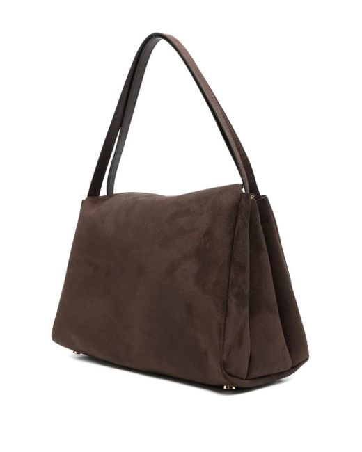 THEMOIRÈ Brown Snap-Closure Tote Bag