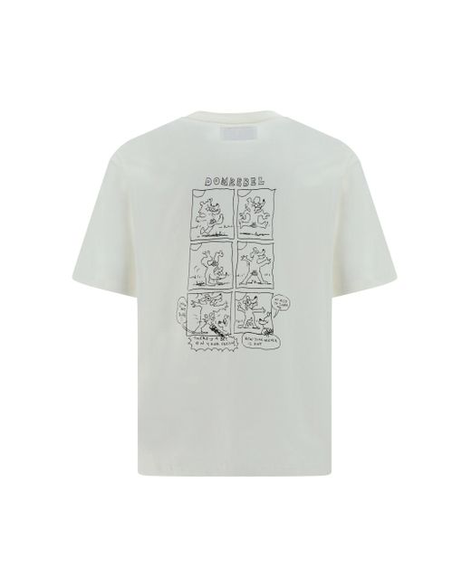 T-Shirt di DOMREBEL in White da Uomo