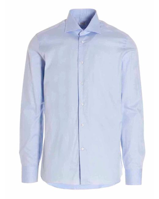 Borriello Blue Cotton Shirt for men