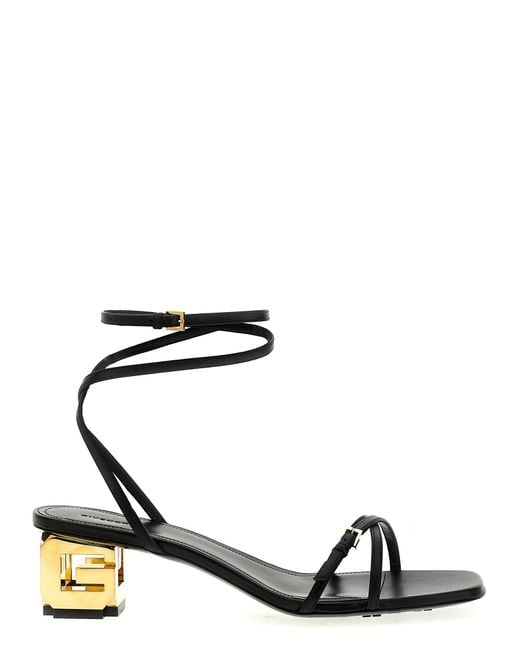 Givenchy White 'G Cube' Sandals