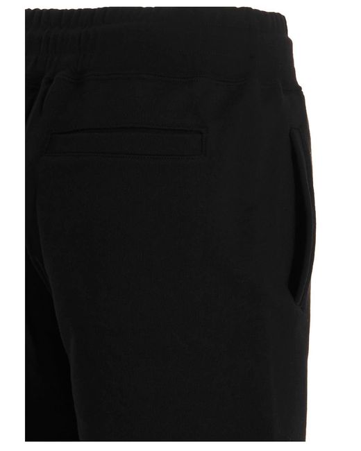 Gcds Black 'Low Logo Band’ Bermuda Shorts for men