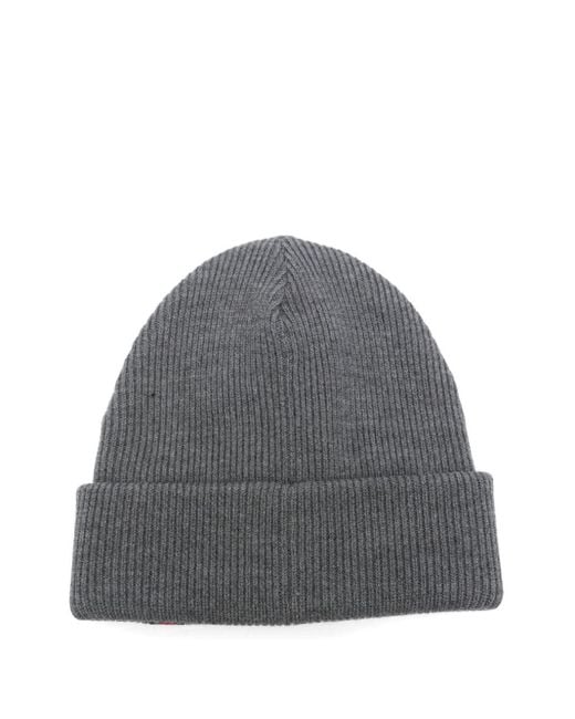 Gucci Gray Web Detail Wool Beanie for men