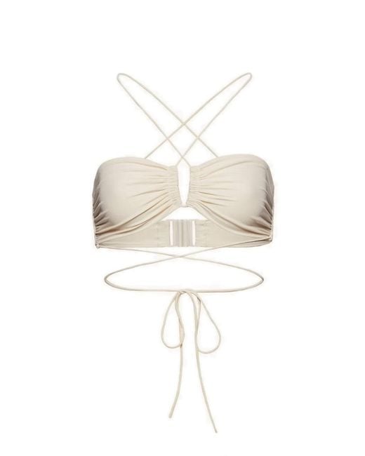 Magda Butrym White Elegant Mini Bikini Top