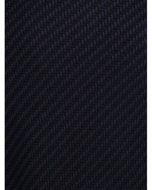 Brioni Black Woven Knit Shirt Polo for men