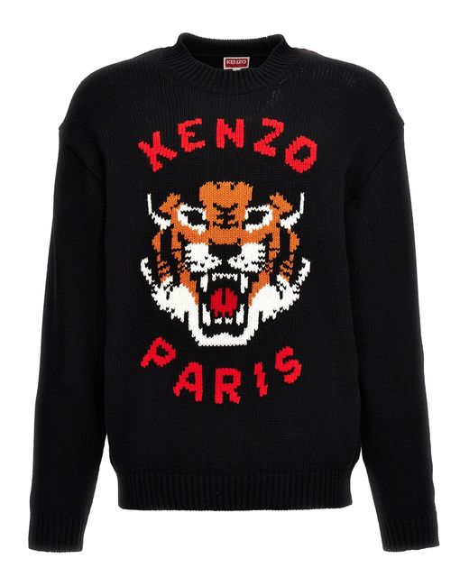 KENZO Blue 'Lucky Tiger' Sweater for men