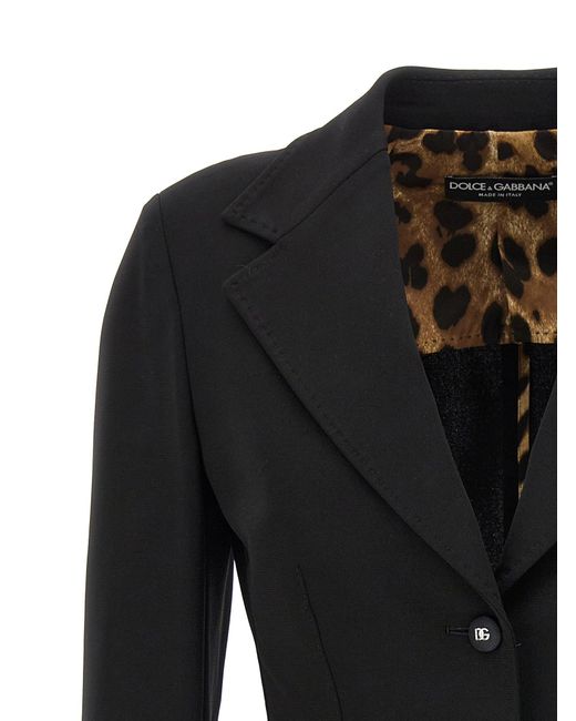 Dolce & Gabbana Black Single-Breasted Turlington Blazer
