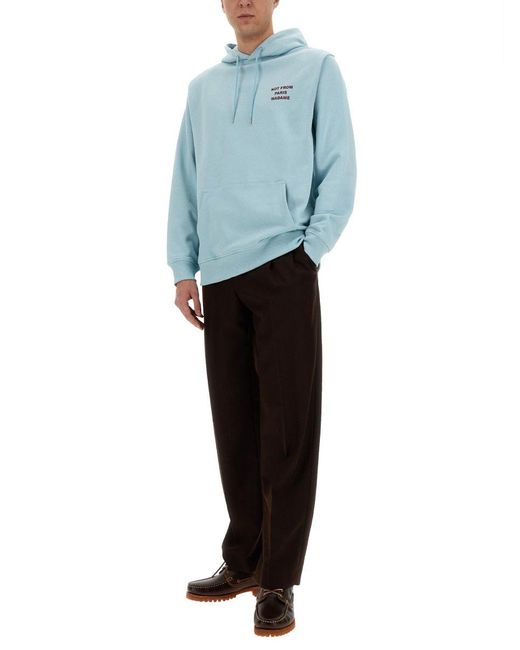 "Slogan" Sweatshirt-Uomo di Drole de Monsieur in Blue da Uomo