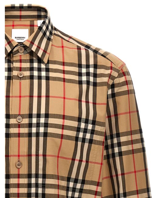 Burberry Natural Check Shirt Shirt, Blouse for men