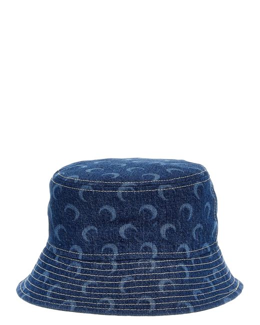 MARINE SERRE Blue 'Regenerated Deadstock Denim' Bucket Hat for men