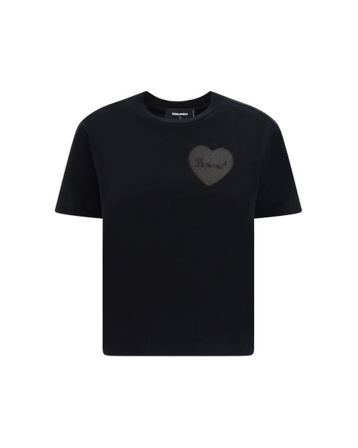DSquared² Black T-Shirt Boxi Fit