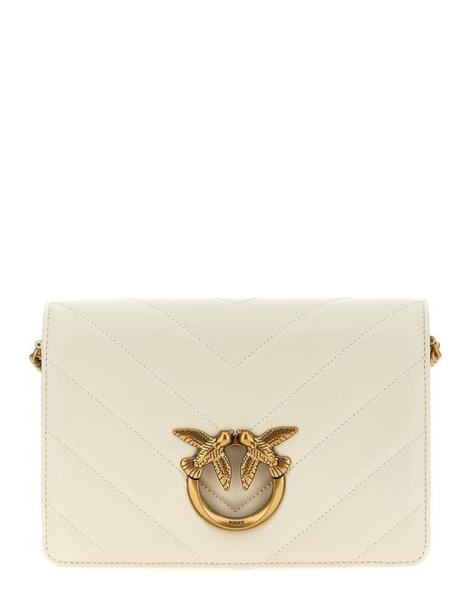 Love Click Classic Borse A Tracolla Bianco-Donna di Pinko in Natural