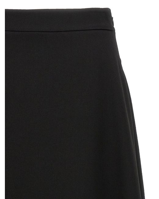Asymmetrical Skirt Gonne Nero di Jil Sander in Black