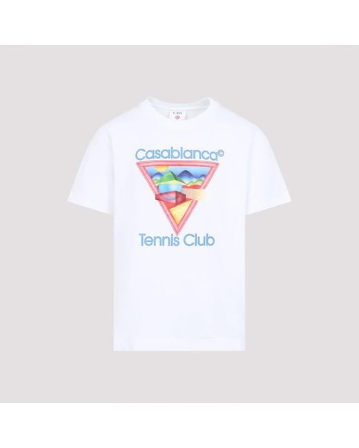 Casablanca White Organic Cotton Tennis Club Icon T-Shirt for men