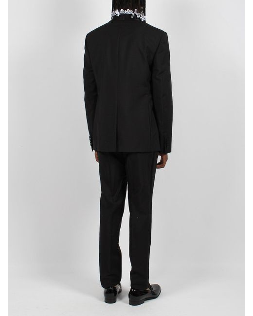 Slim fit wool suit di Gucci in Black da Uomo